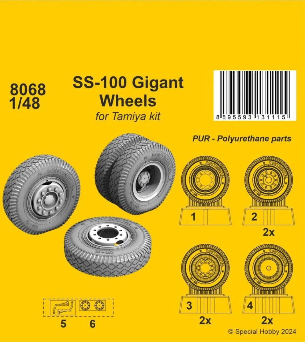 CMK 1/48 CMK SS-100 Gigant Wheelsfor Tamiya kits