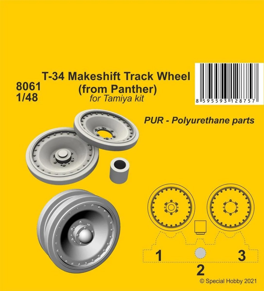 CMK 1/48 CMK T-34 Makeshift Track Wheel (from Panther) Resin