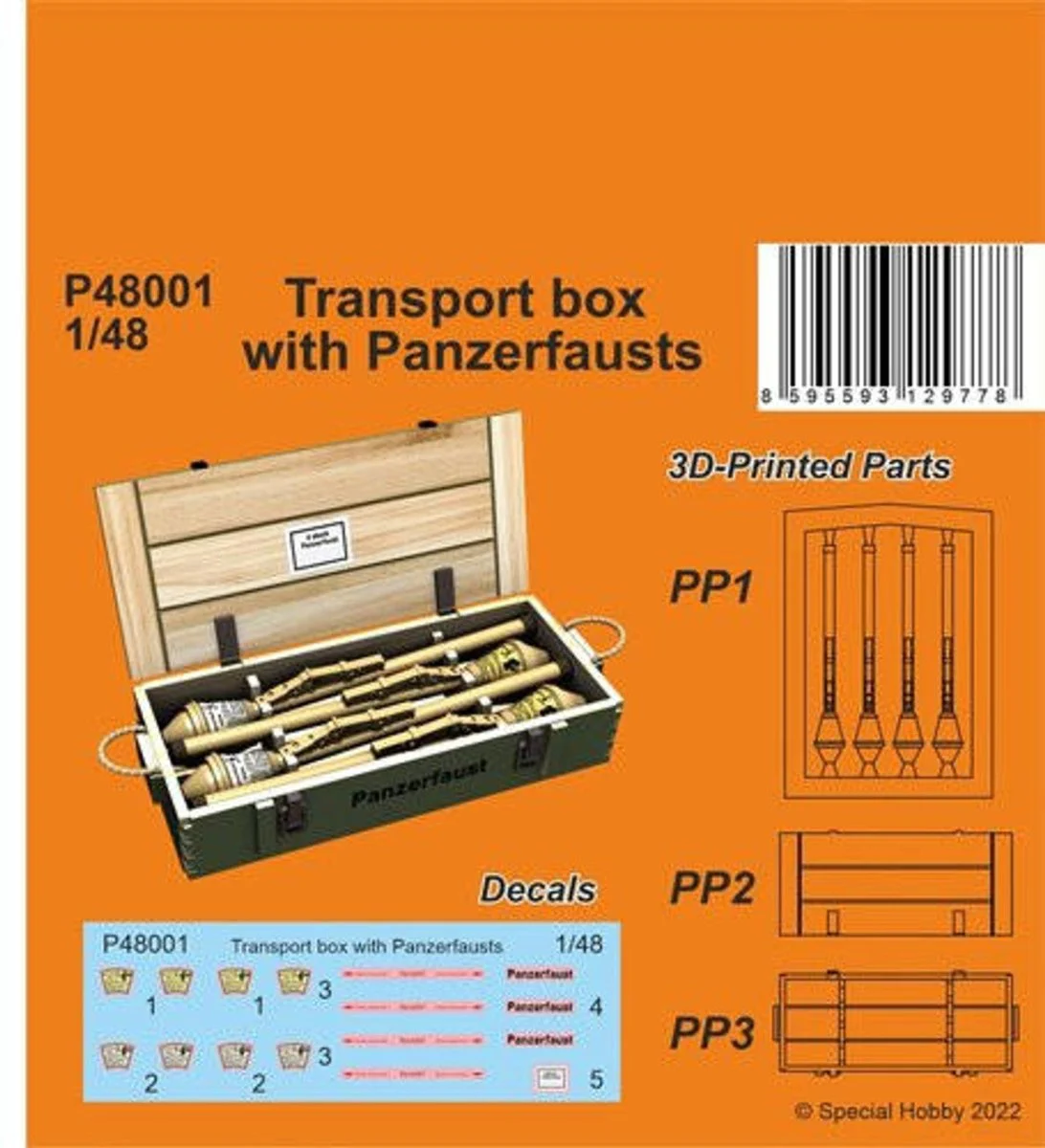 CMK 1/48 CMK Transport box with Panzerfausts