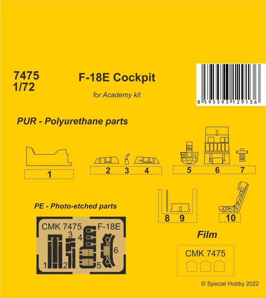 CMK 1/72 CMK F-18E Hornet Cockpit Resin