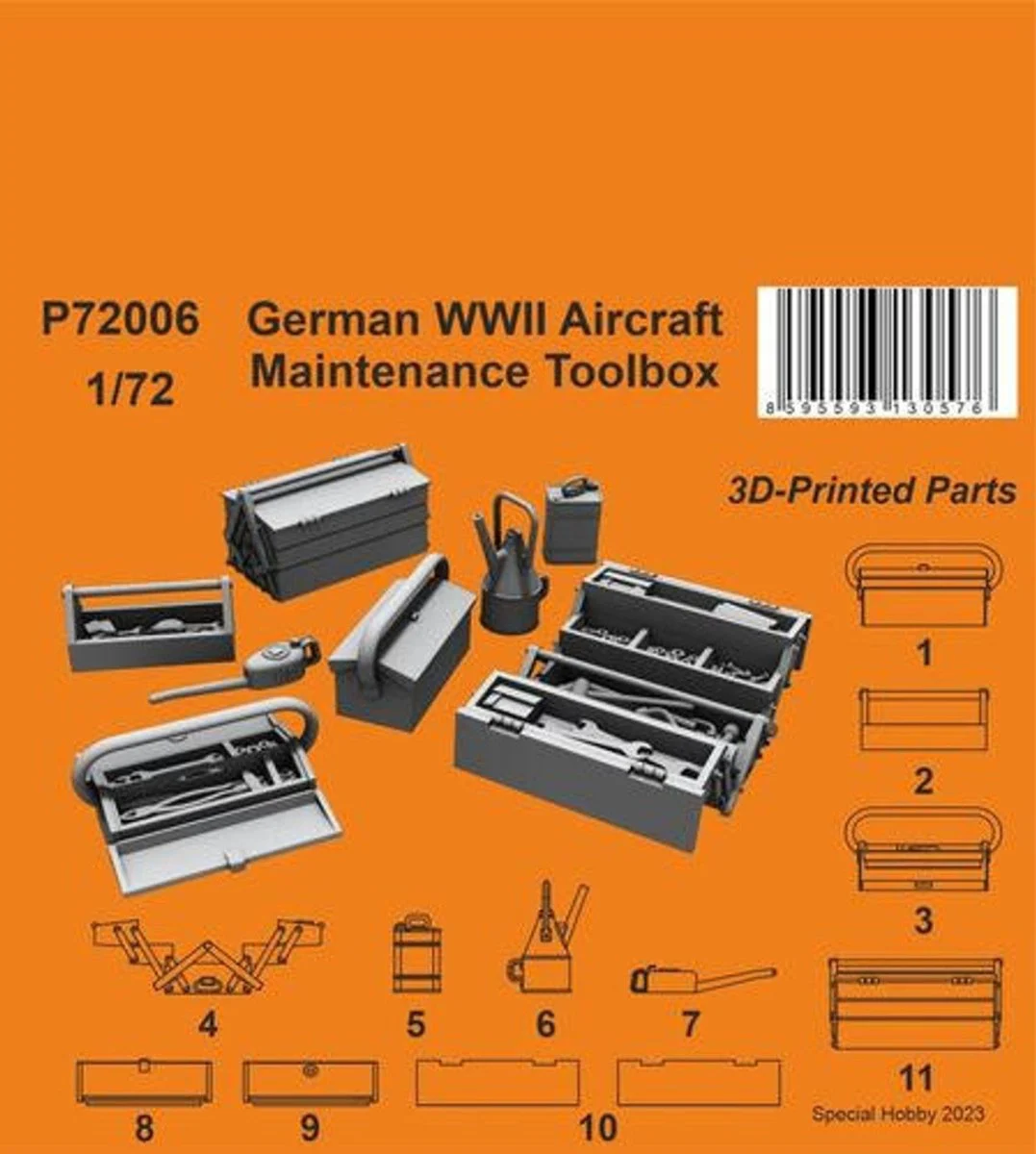 CMK 1/72 CMK German WWII Aircraft Maintenance Toolbox