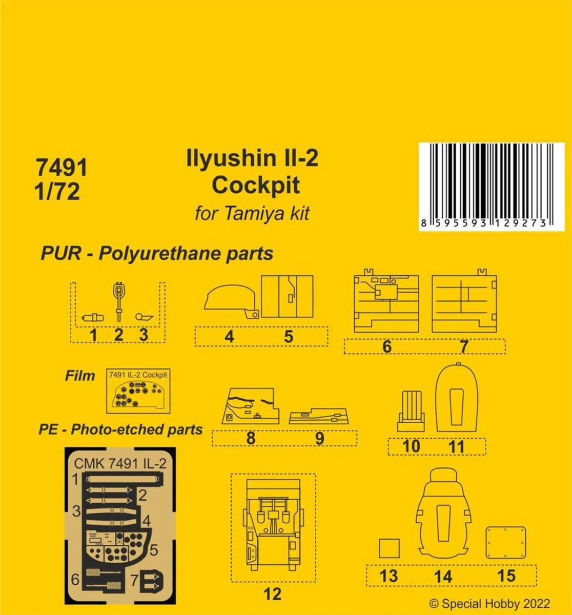 CMK 1/72 CMK Ilyushin Il-2 Cockpit Resin