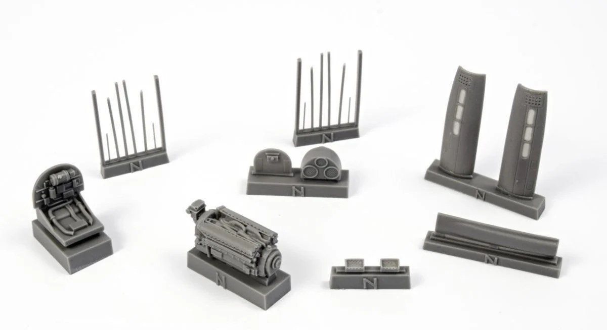 CMK 1/72 CMK P-40N Engine Set. for Special Hobby kit Resin