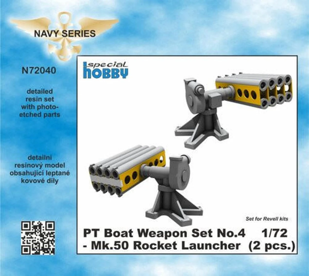 CMK 1/72 CMK PT Boat Weapon Set No.4 - Mk.50 Rocket Launcher (2 pcs.)