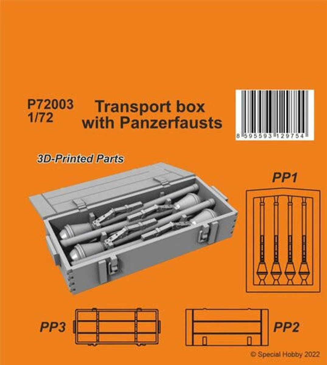 CMK 1/72 CMK Transport box with Panzerfausts