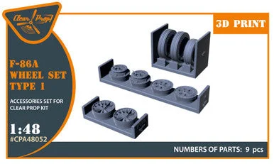 1/48 Clear Prop F-86A wheel set type 1 (CP)