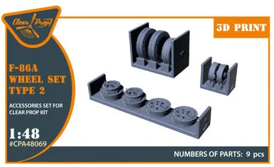 1/48 Clear Prop F-86A wheel set type 2 (CP)