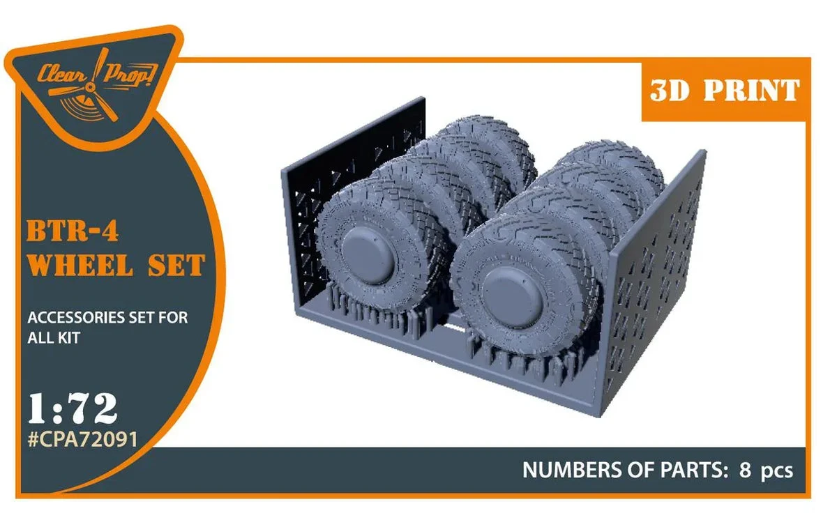 1/48 Clear Prop BTR-4 Wheel Set