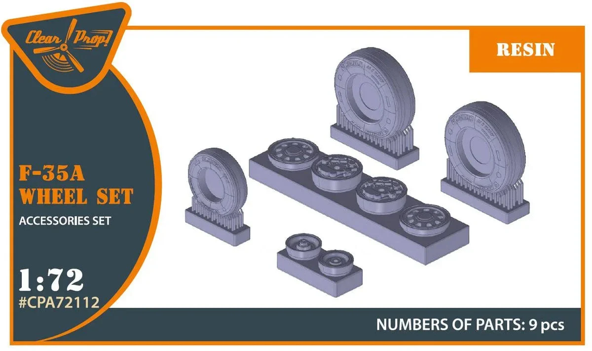 1/72 Clear Prop F-35A wheel set
