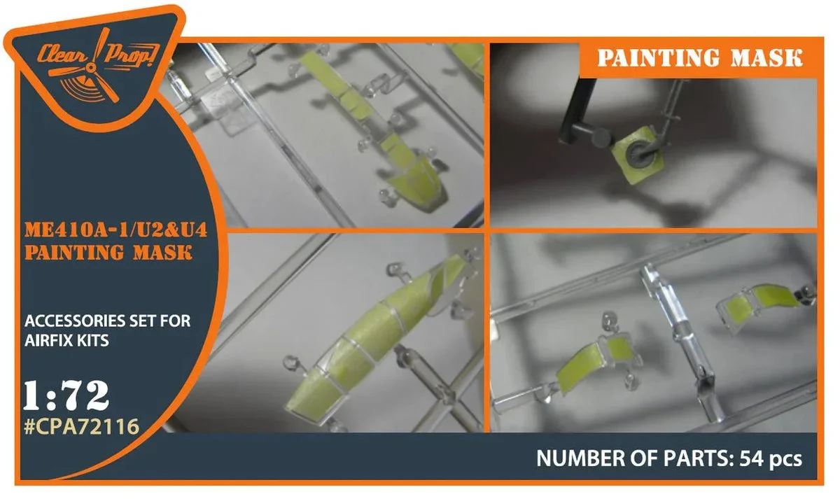 1/72 Clear Prop Me-410 B-1/U2/U4/R4 painting mask (Airfix)