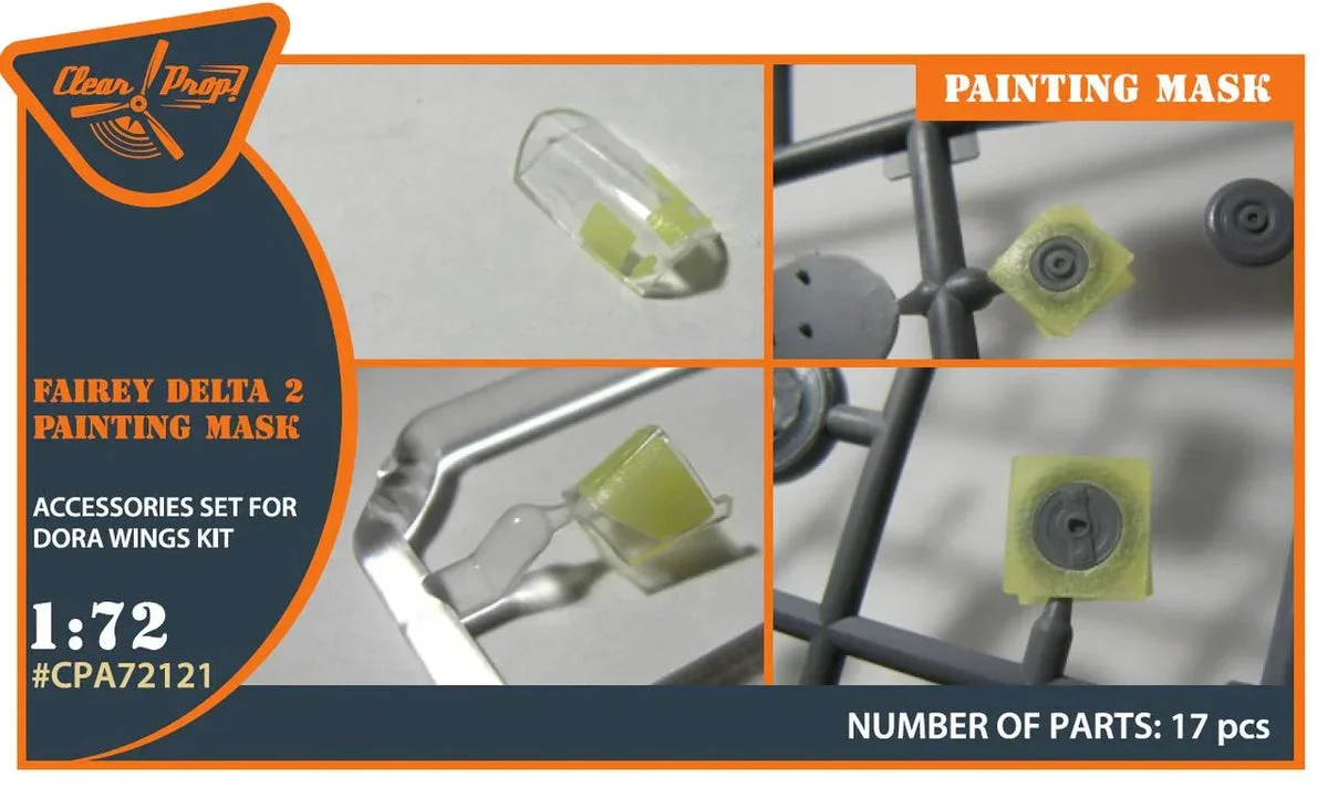 1/72 Clear Prop Fairey Delta 2 painting mask (Dora Wings)