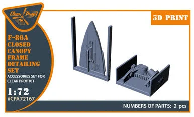 1/72 Clear Prop F-86A Canopy frame detailing set (CP)