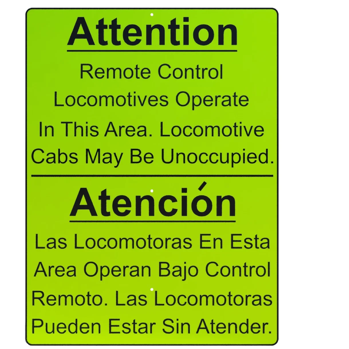 N Scale - RCO Bilingual Warning Sign - 2 Pack