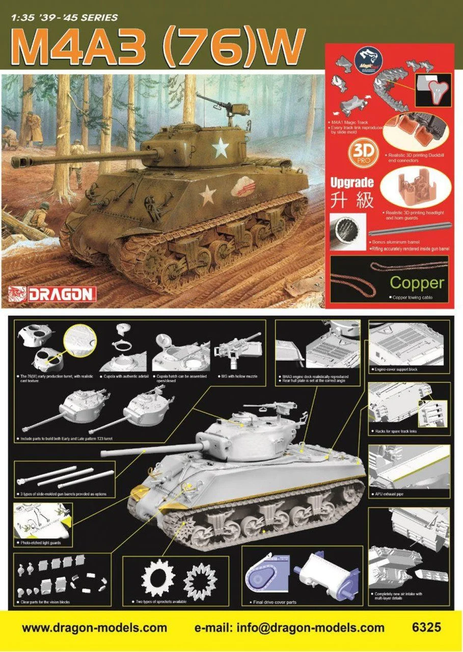 Dragon 1/35 Dragon M4A3(76)W VVSS (PREMIUM)