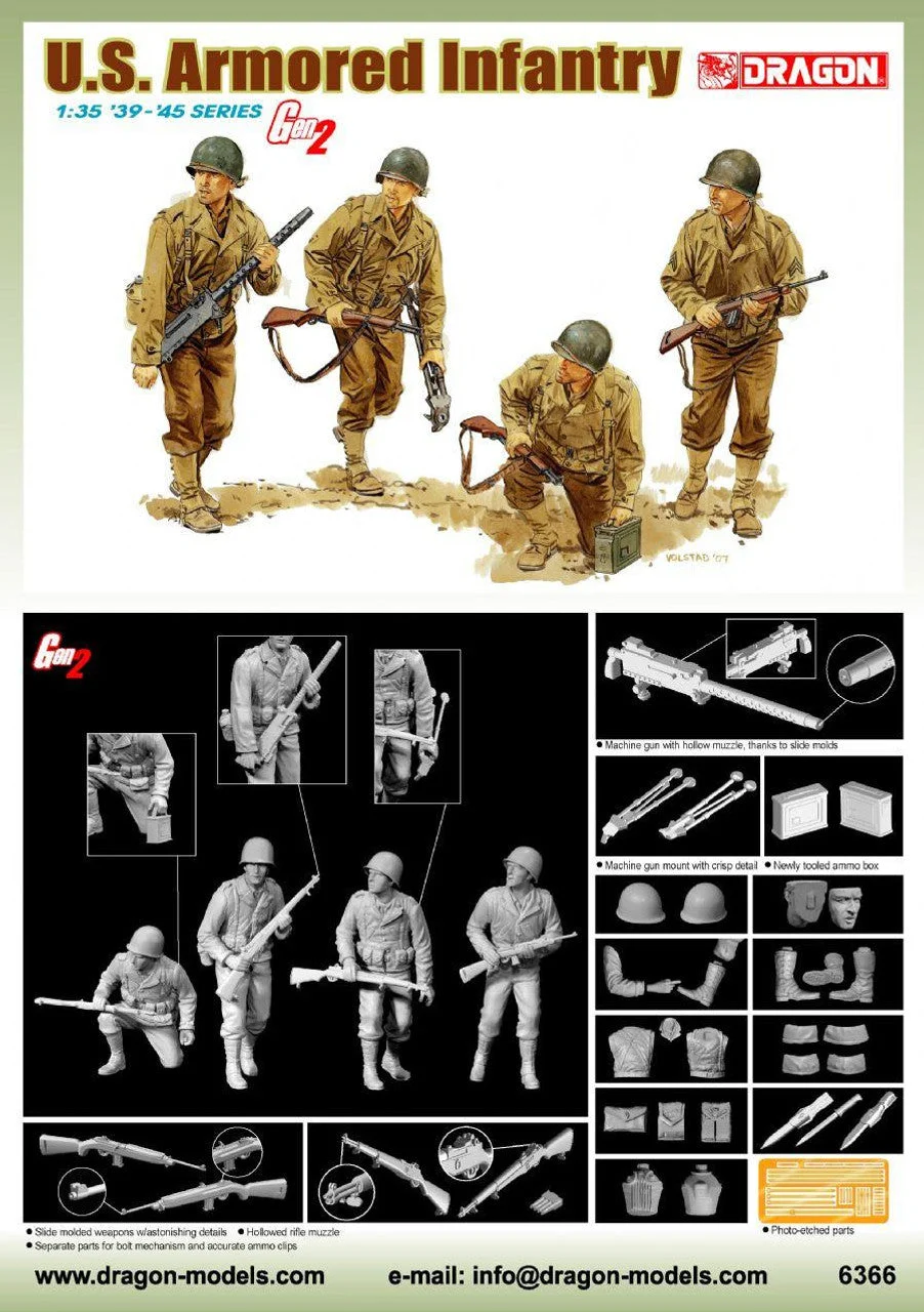 Dragon 1/35 Dragon U.S. Armored Infantry (GEN2) Plastic Model Kit