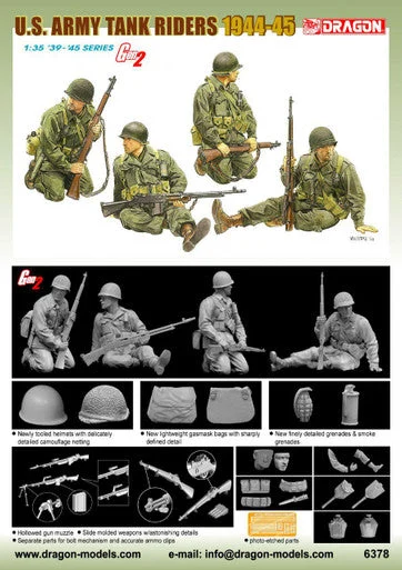 1/35 Dragon US ARMY TANK RIDERS 1944-45 Figure Set
