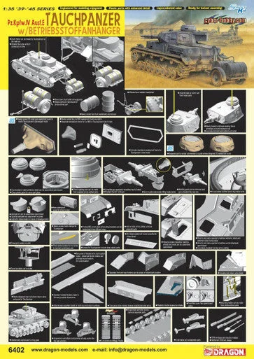 1/35 Dragon TAUCHPANZER IV w/TRAILER