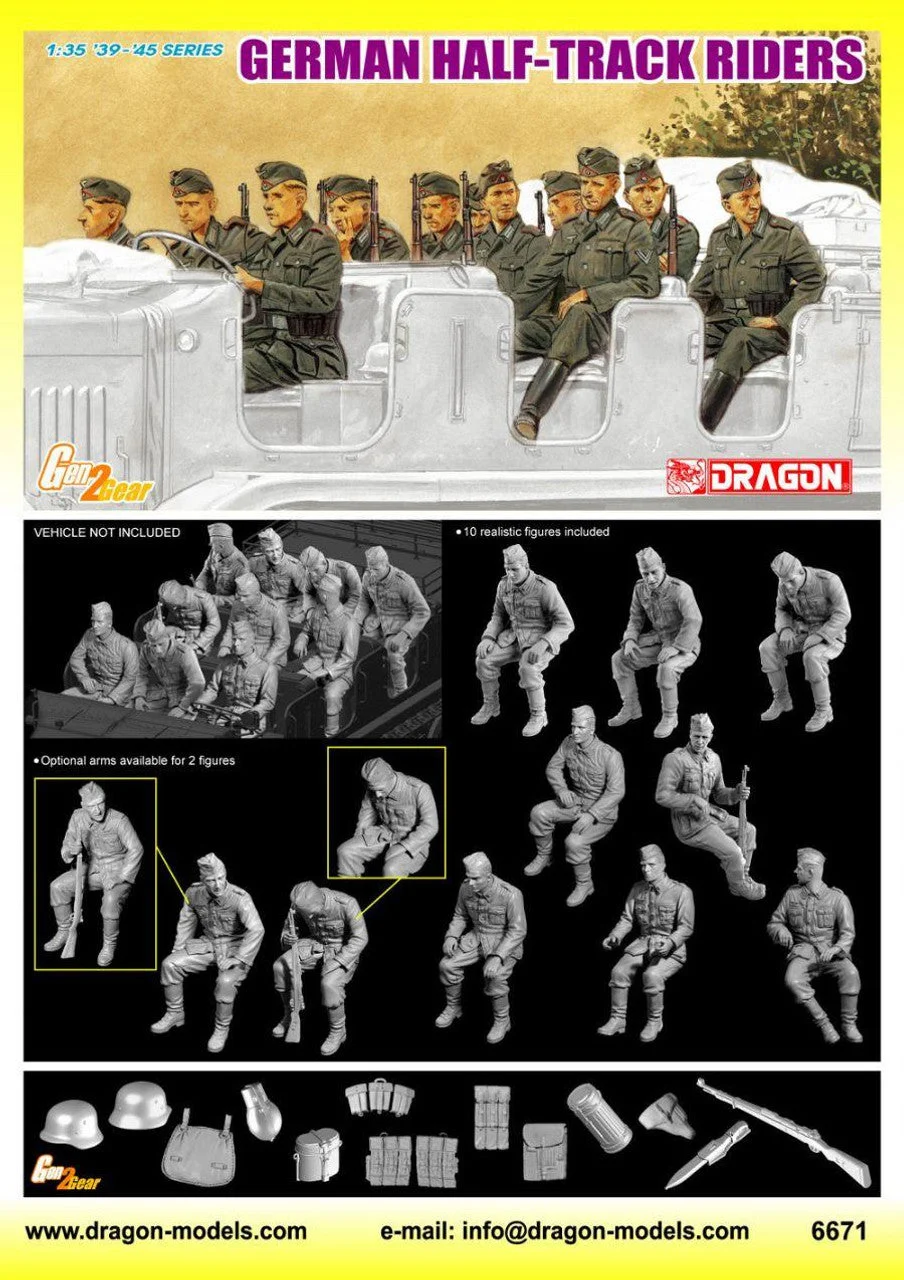 Dragon 1/35 GERMAN HALF-TRACK RIDERS
