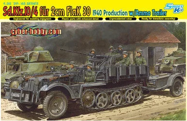 1/35 Dragon Sd.Kfz.10/4 fur 2cm FlaK 30 w/AMMO TRAILER