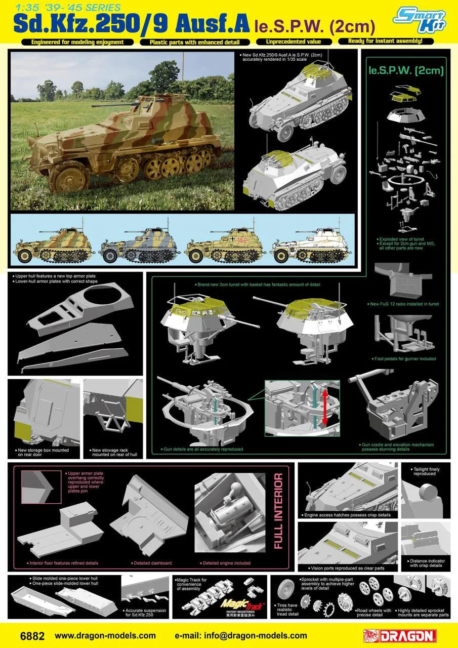 Dragon 1/35 Dragon Sd.Kfz.250/9 Ausf.A le.S.P.W. (2cm)
