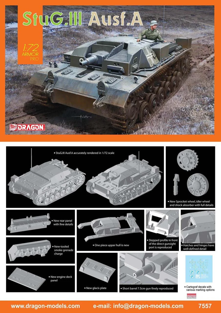 Dragon 1/72 Dragon StuG.III Ausf.A Plastic Model Kit