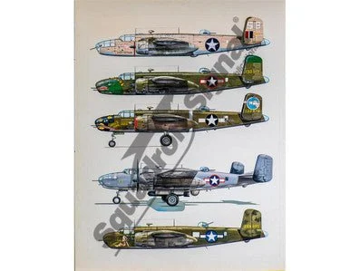 Don Greer Painting - B-25 Mitchell 1978 Centerfold Profiles