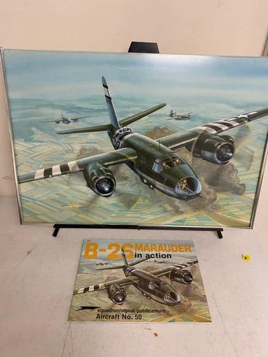 Don Greer Painting - B-26 Marauder in Action 1984