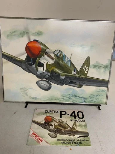 Don Greer Painting - Curtiss P-40 in Action 1976