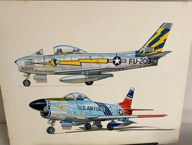 Don Greer Painting - F-86 Sabre in Action 1978