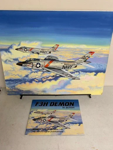 Don Greer Painting - F3H Demon in Action 1994