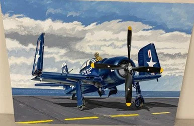 Don Greer Painting - F8F Bearcat Detail In Action 2013