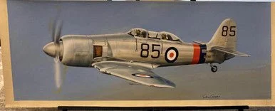Don Greer Painting - Hawker Sea Fury in Action 1991
