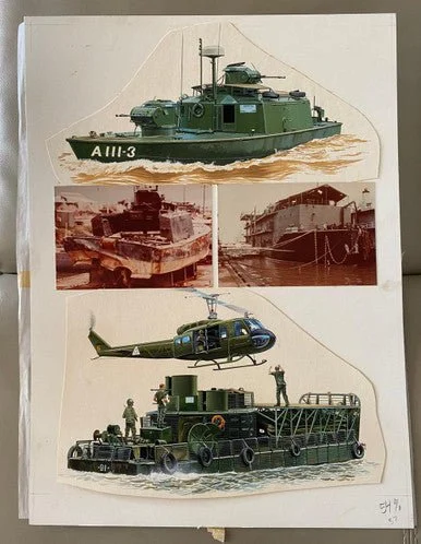 Don Greer Painting - Riverine-Brown Water War in Vietnam 1985
