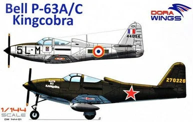 1/144 Dora Wings Bell P63A/C Kingcobra Aircraft (2 in 1)