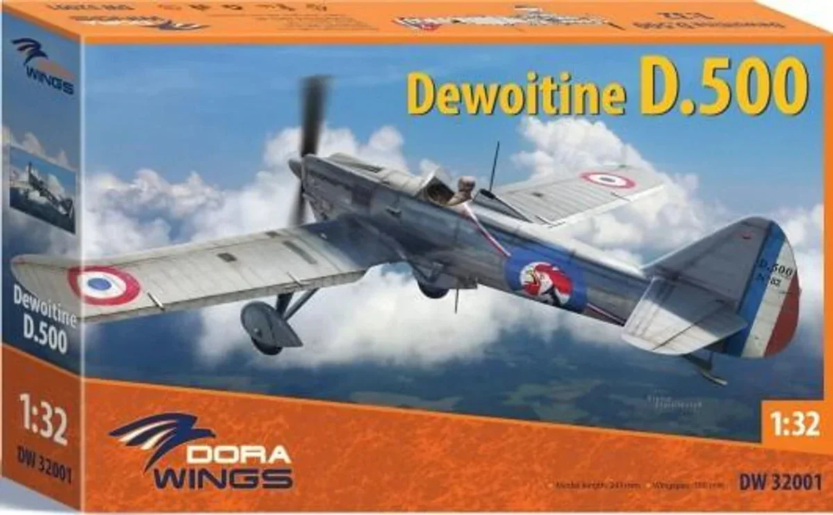1/32 Dora Wings Dewoitine D500 French Air Force Monoplane Fighter