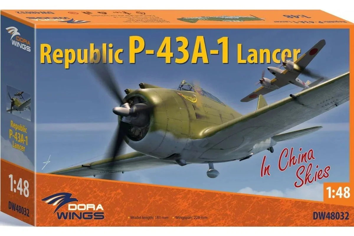 1/48 Dora Wings Republic P43A1 Lancer in China Skies Aircraft