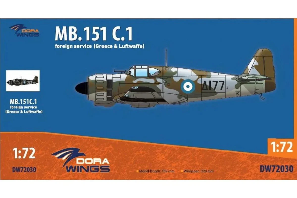 1/72 Dora Wings Bloch MB.151 C1 Foreign service (Greece & Luftwaffe)