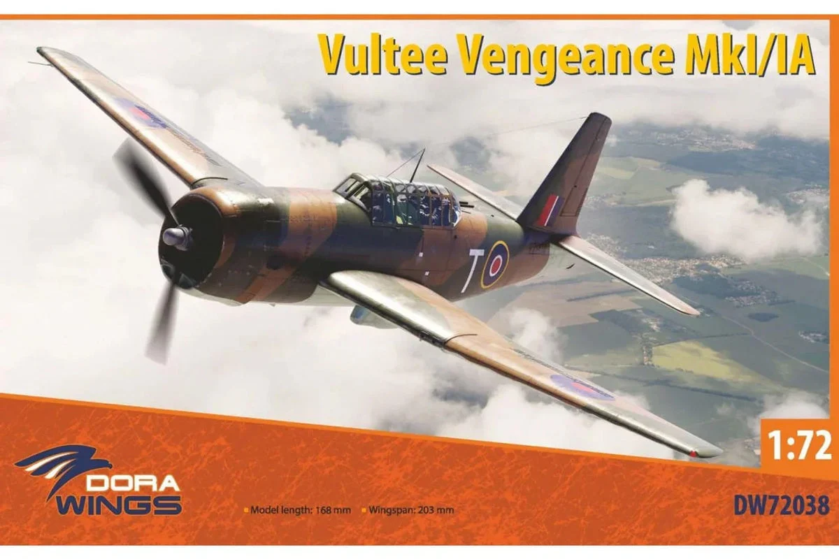 1/72 Dora Wings Vultee Vengeance MkI/IA Plastic Model Kit