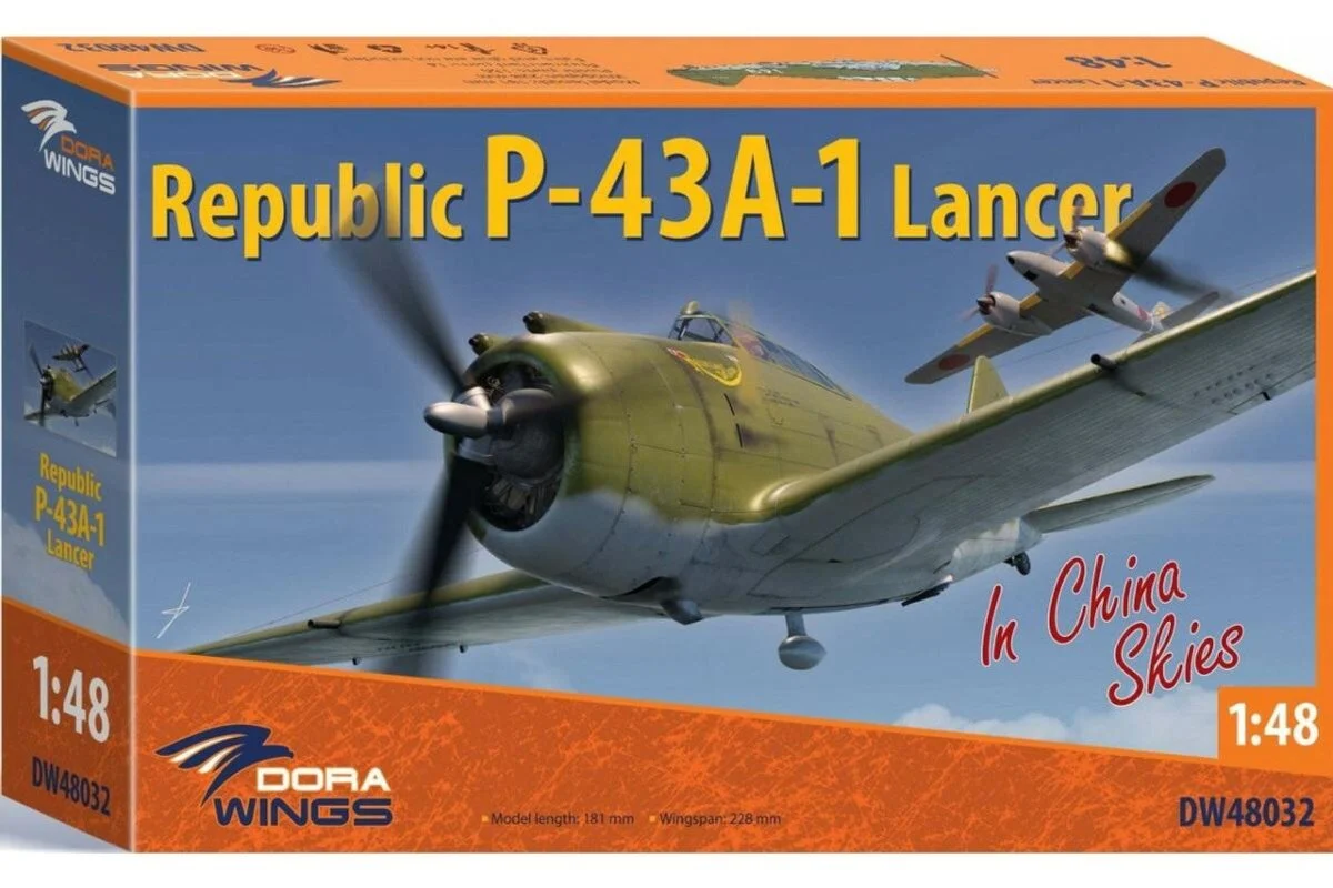 Dora Wings 1/48 Dora Wings Republic P43A1 Lancer in China Skies Aircraft