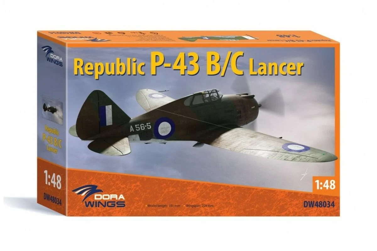 Dora Wings 1/48 Dora Wings Republic P43B/C Lancer Recon Version Fighter