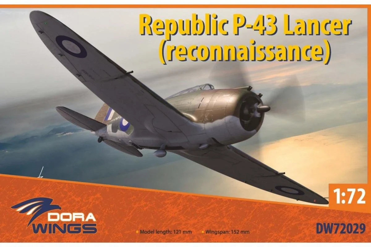 Dora Wings 1/72 Dora Wings Republic P-43 Lancer (reconnaissance) Plastic Model Kit