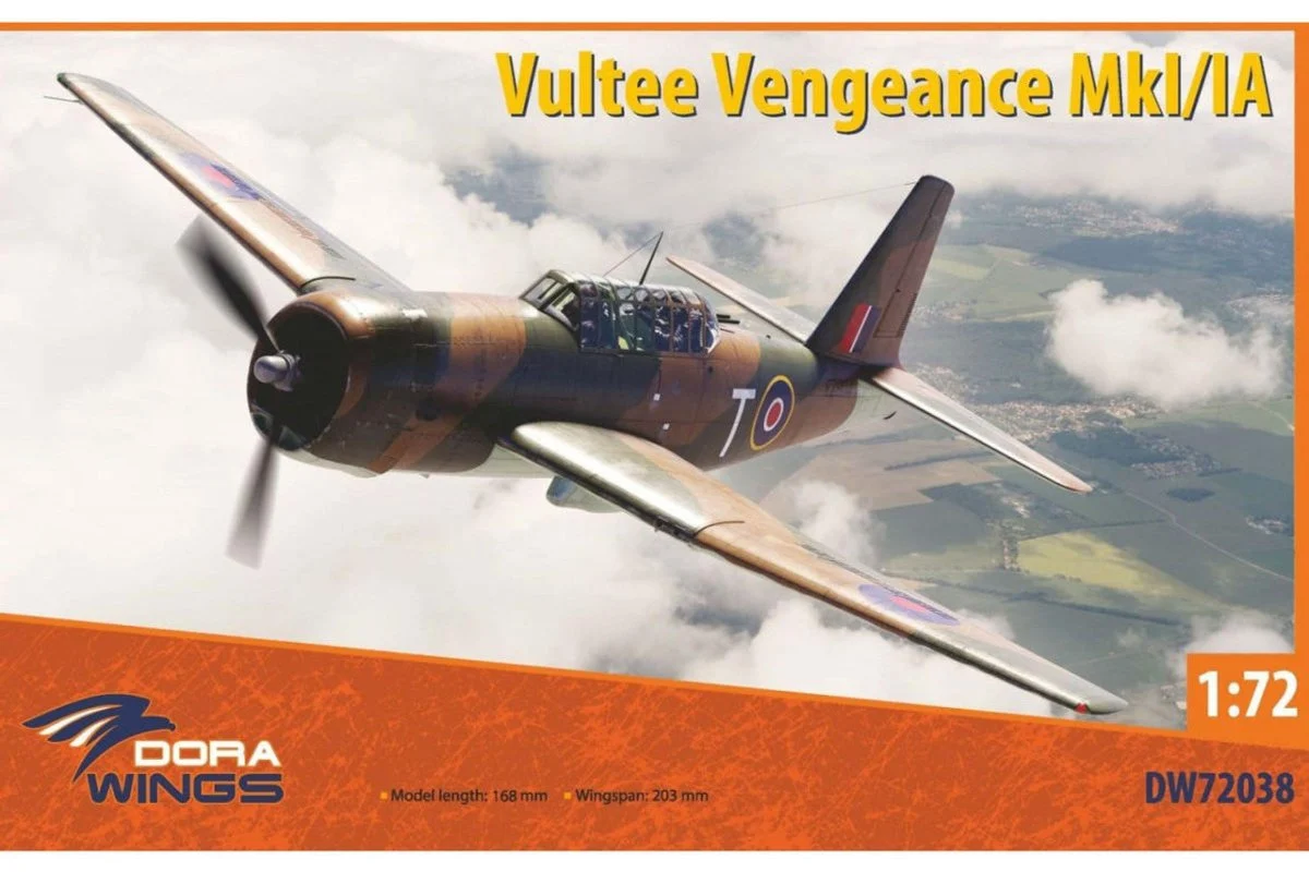Dora Wings 1/72 Dora Wings Vultee Vengeance MkI/IA Plastic Model Kit