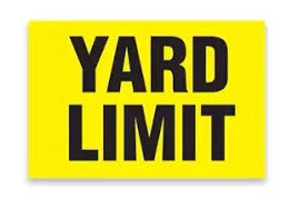 HO Scale - Yellow Yard Limit - 2 Pack