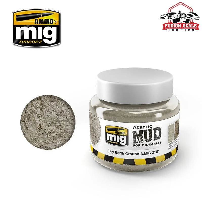 Ammo Mig Jimenez Dry Earth Ground Acrylic Mud 250ml Jar AMIG2101