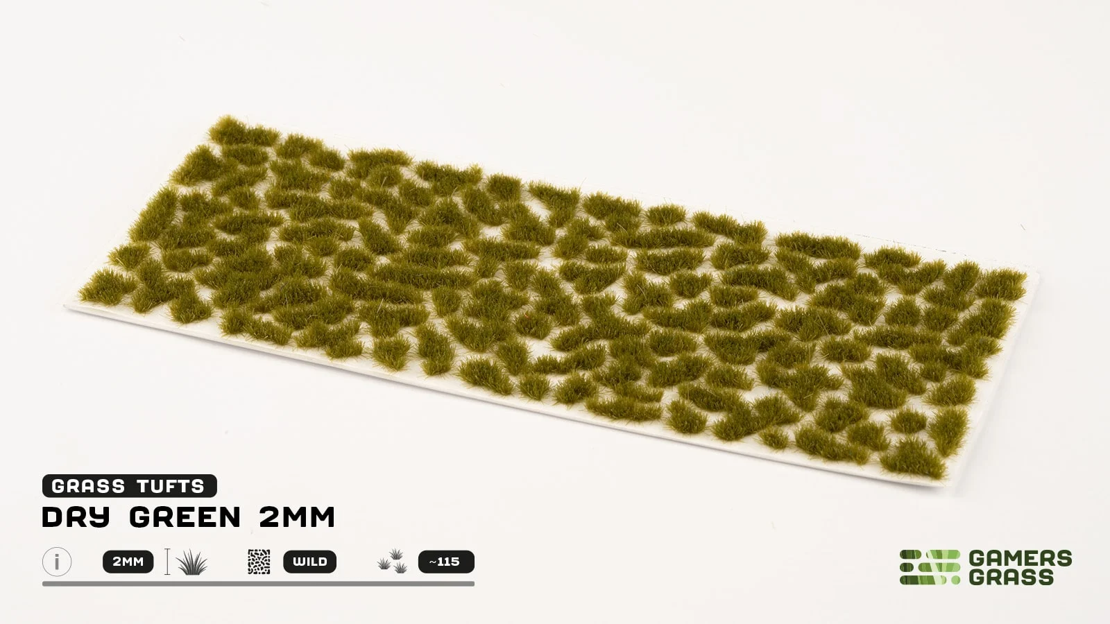 Gamers Grass Dry Green 2mm - GG2-DGR