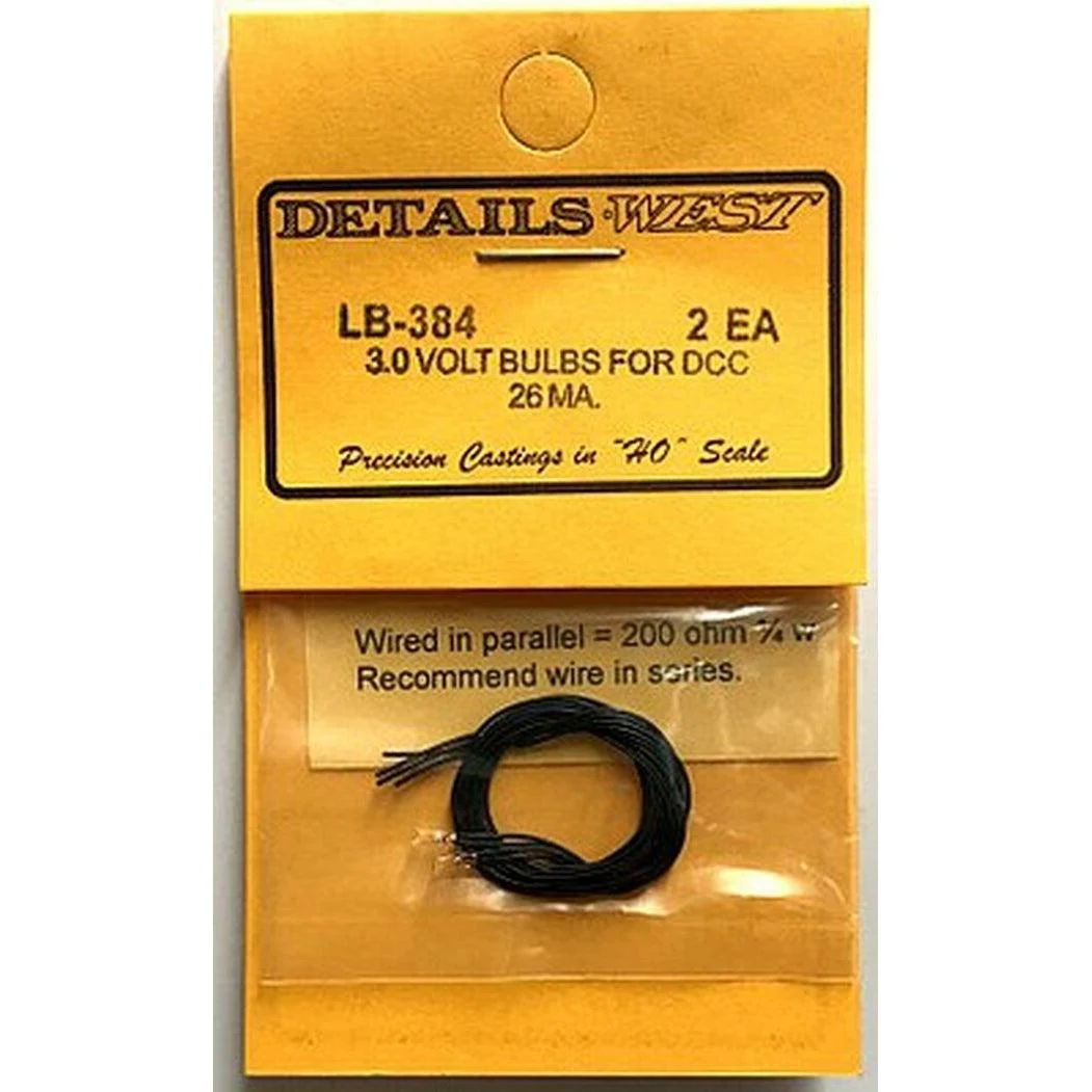 Details West Incandescent Bulbs 3-Volt pkg(2)