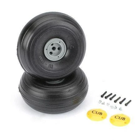 DU-BRO 1/5 Scale Treaded Lightweight J-3 Cub Wheels - 338TLC