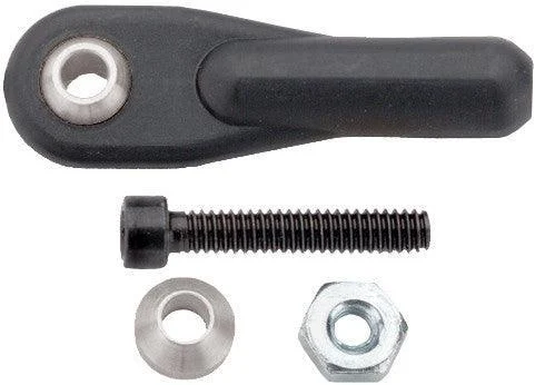 DU-BRO 2-56 x 1/2 Swivel Ball Link with Hardwire - Black (2/pkg) - 2135