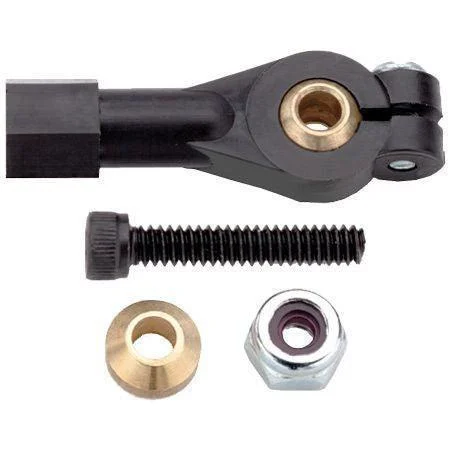 DU-BRO 4-40 x 5/8 E/Z Adjust Ball Link for 4-40 Rods (Short) with Hardwire (2/pkg) - 2141