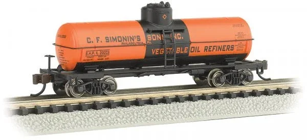 N Bachmann ACF 10,000 Gallon Single-Dome Tank Car - C.F. Simonin's Sons #20003